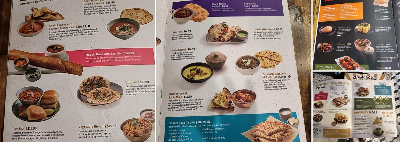 Brar's Trinity Common Menu