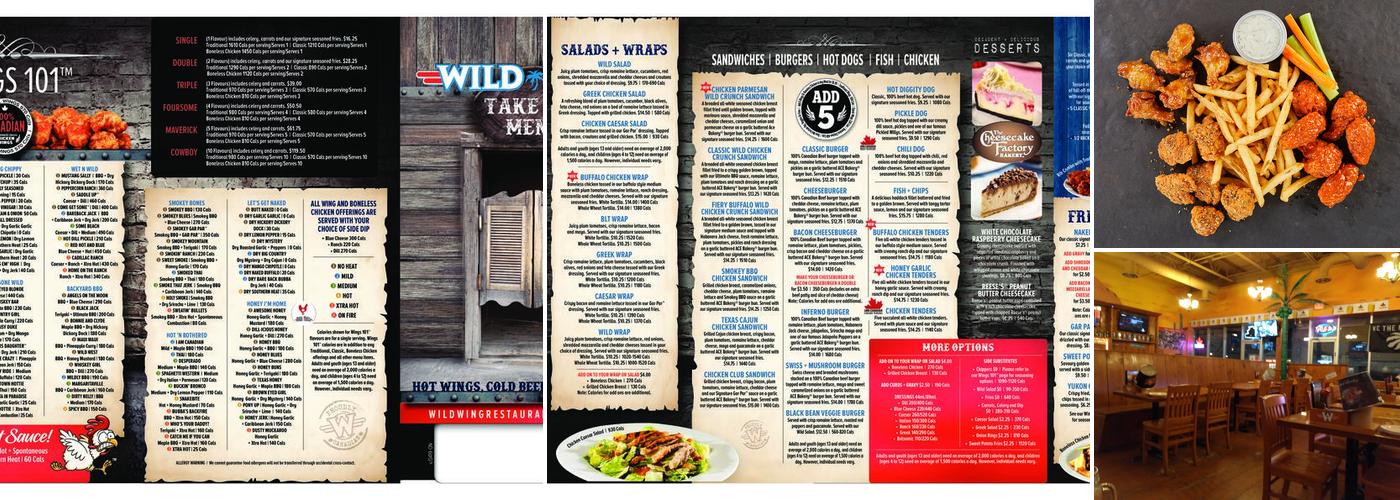 Wild Wing Menu