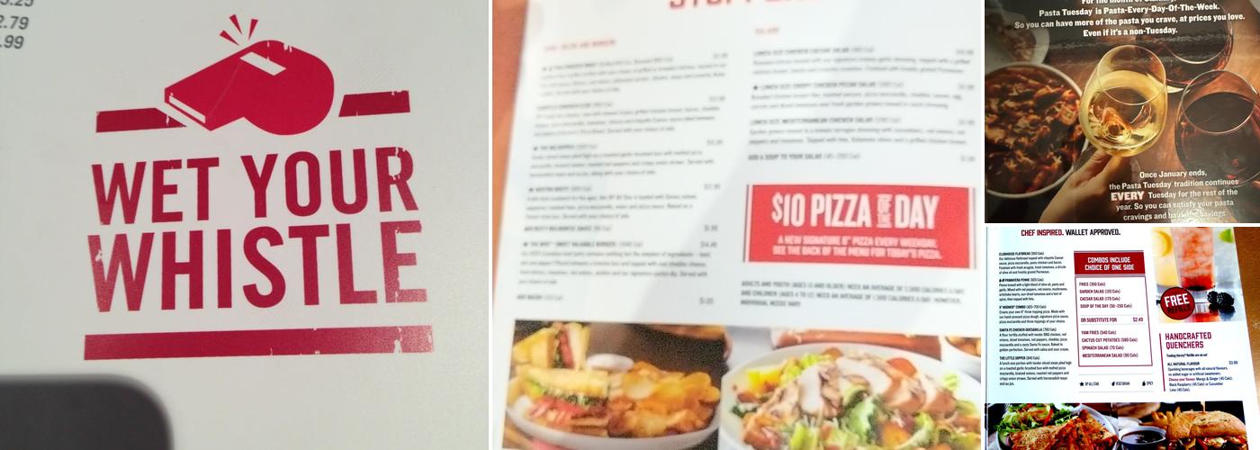 Boston Pizza Menu