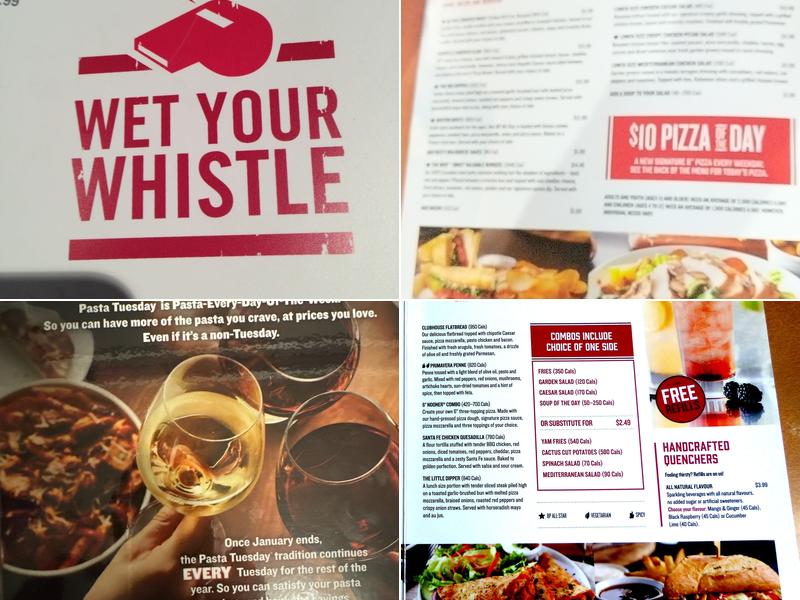 Boston Pizza Menu