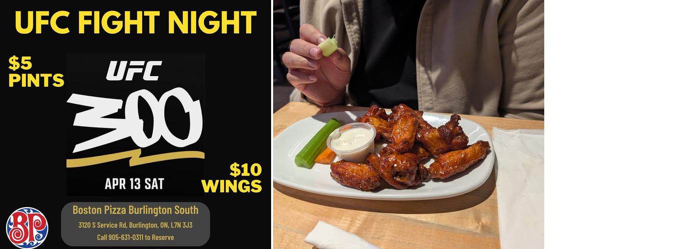 Boston Pizza Menu