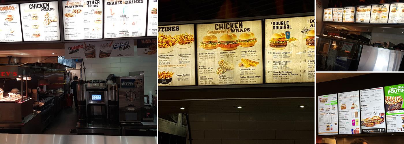 Harvey's Menu
