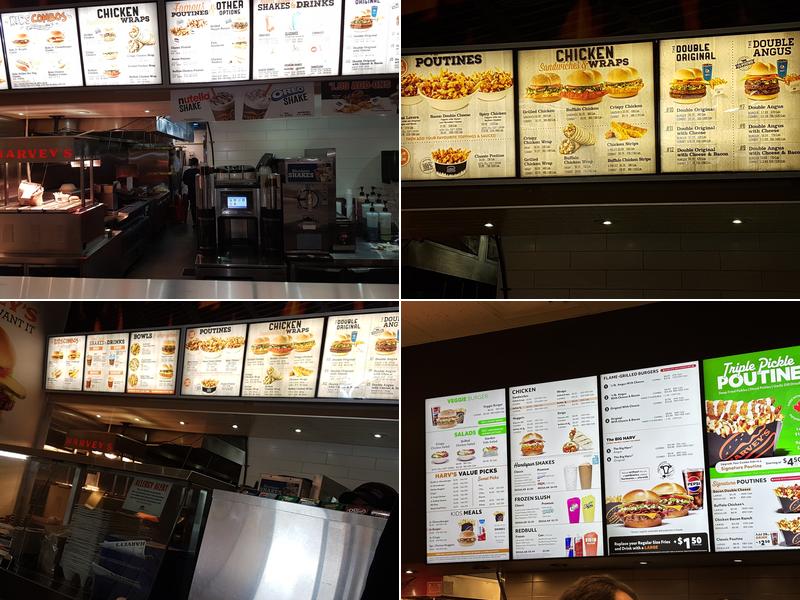 Harvey's Menu