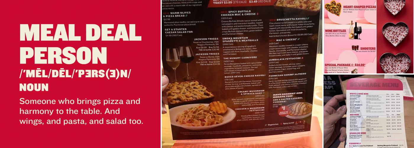 Boston Pizza Menu