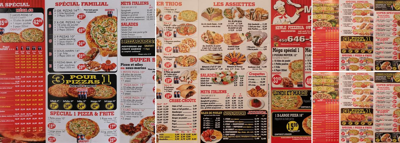 Pizza Metro Menu