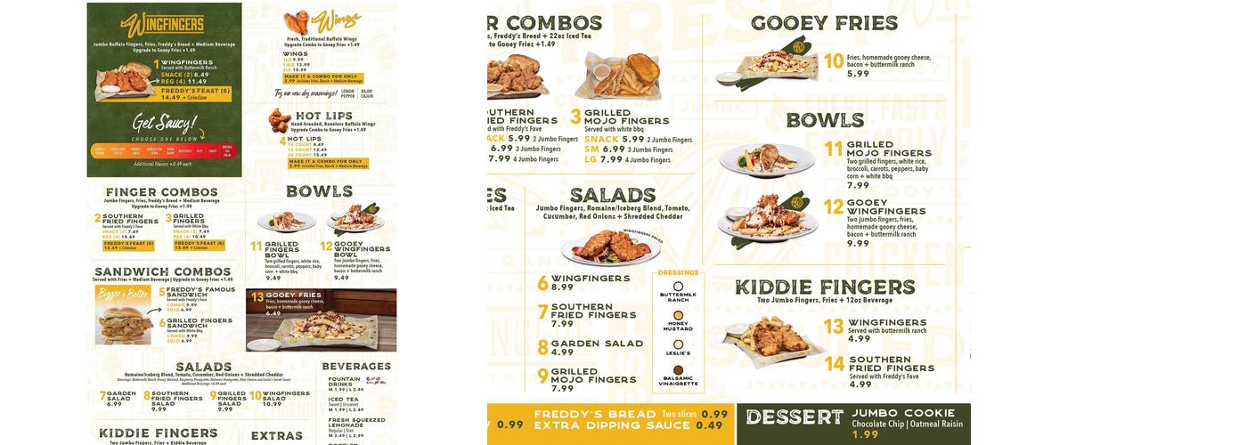Wingfingers Menu