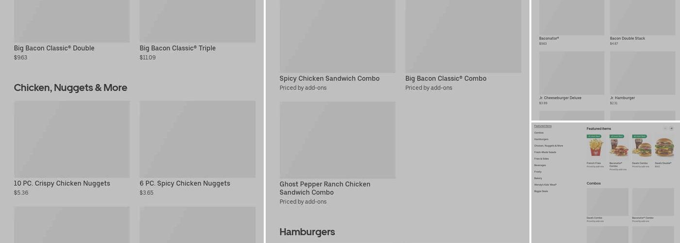 Wendy's Menu