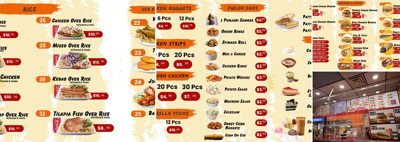 Fusion Fried Chicken & Fish n Chips (Halal) Menu