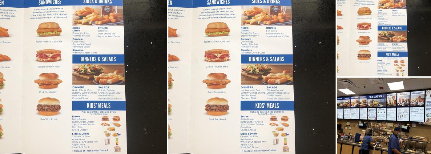 Culver’s Menu