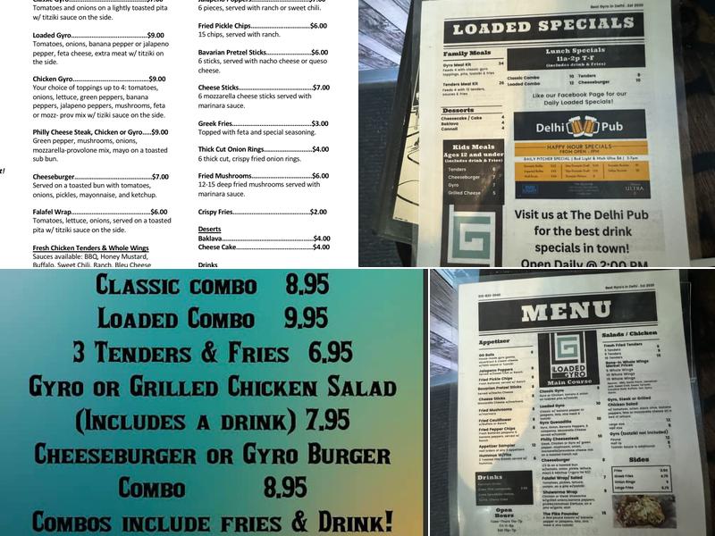 The Loaded Gyro Menu