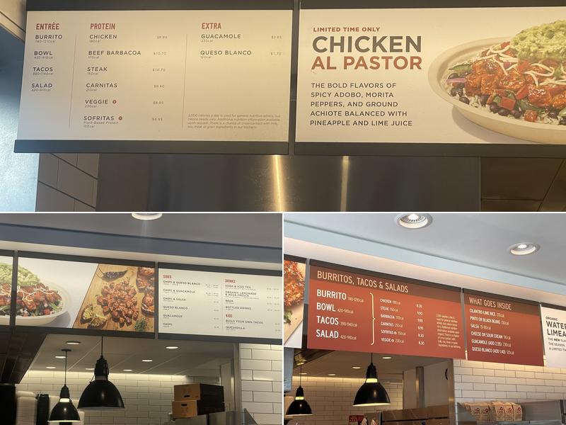 Chipotle Mexican Grill Menu