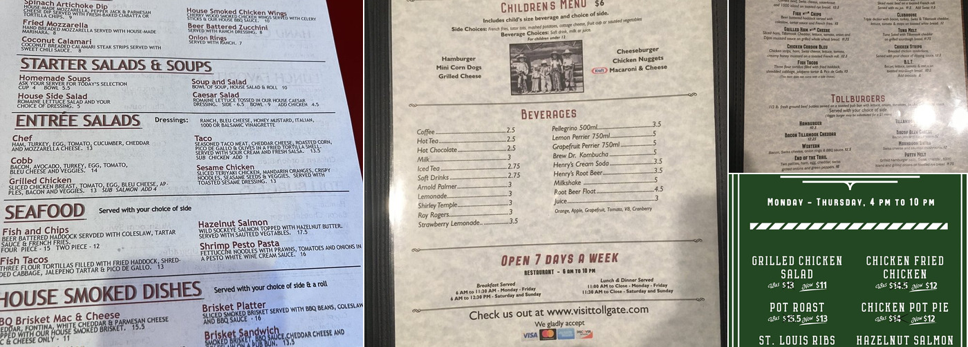 Tollgate Inn Restaurant & Saloon, Sandy - Menu, Reviews (296), Photos ...