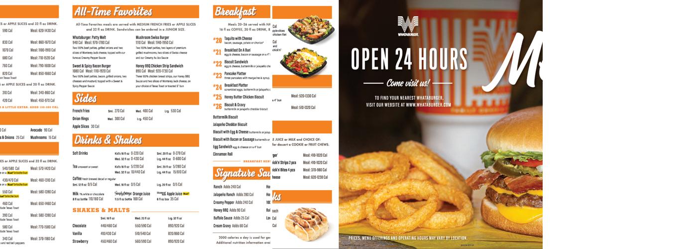 Whataburger Menu
