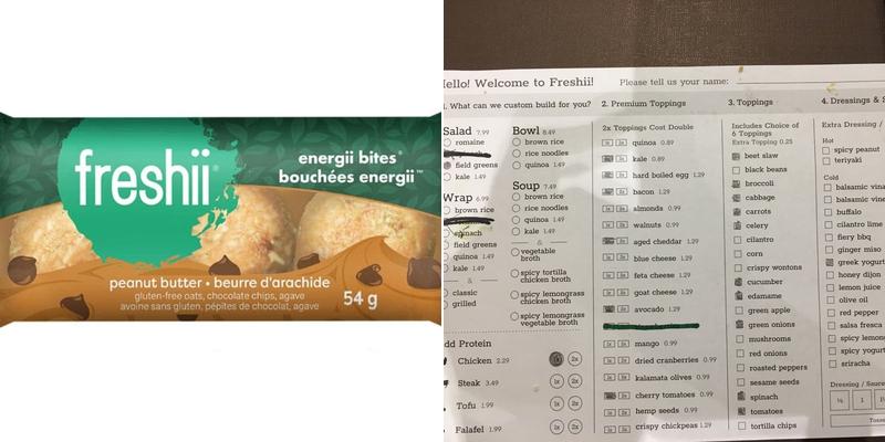 Freshii Menu