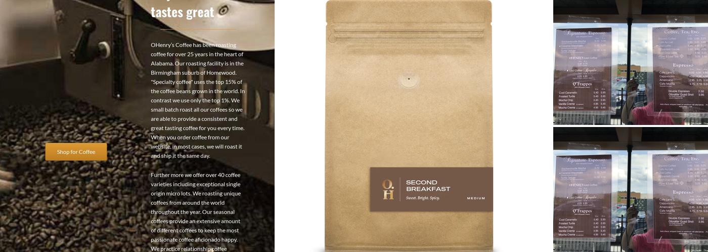 OHenry's Coffees Menu