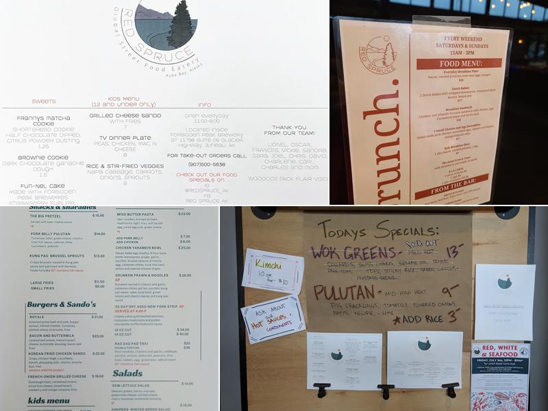 Red Spruce Menu