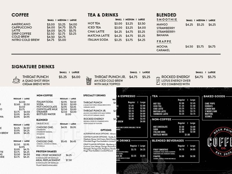 Rock Point Coffee Co. Menu