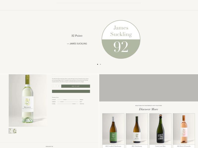 Bricoleur Vineyards Menu