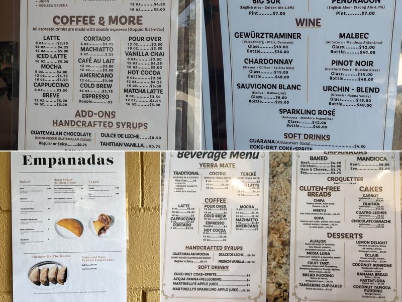 Cafe Guarani Menu