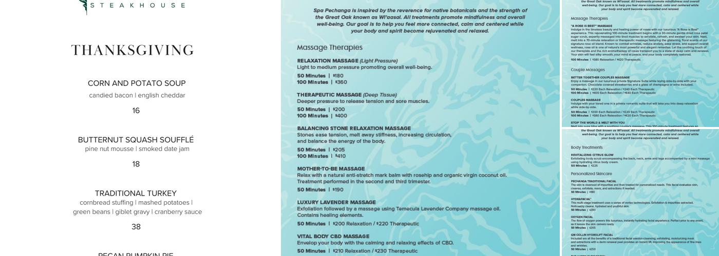 American Classics Menu
