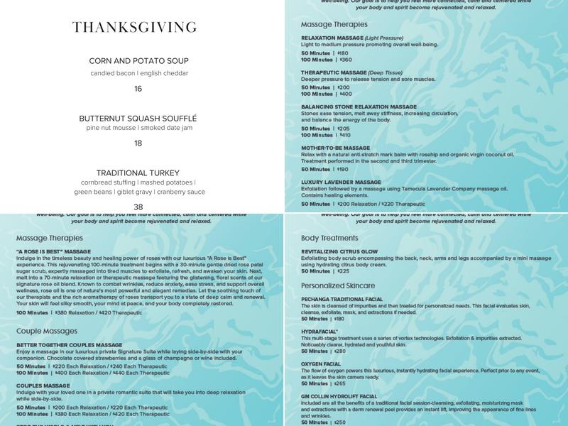 American Classics Menu