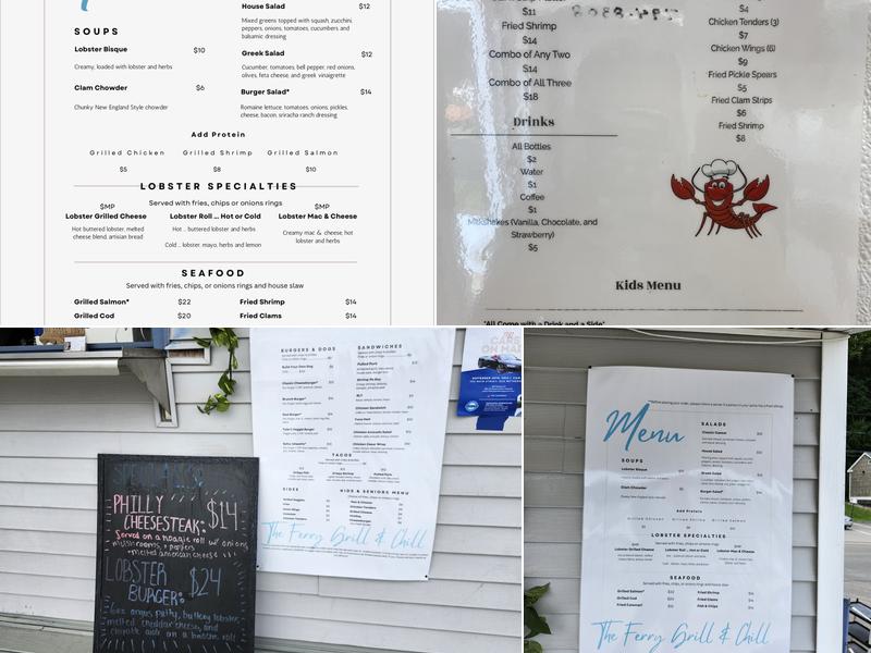 The Ferry Grill & Chill Menu
