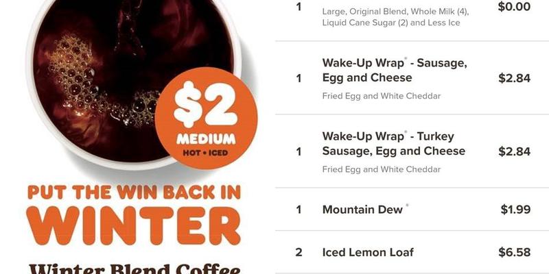 Dunkin' Menu