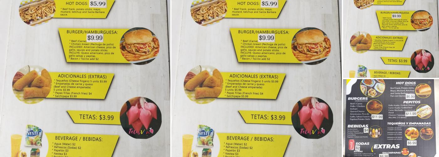 Arepa Santa Barbara Menu