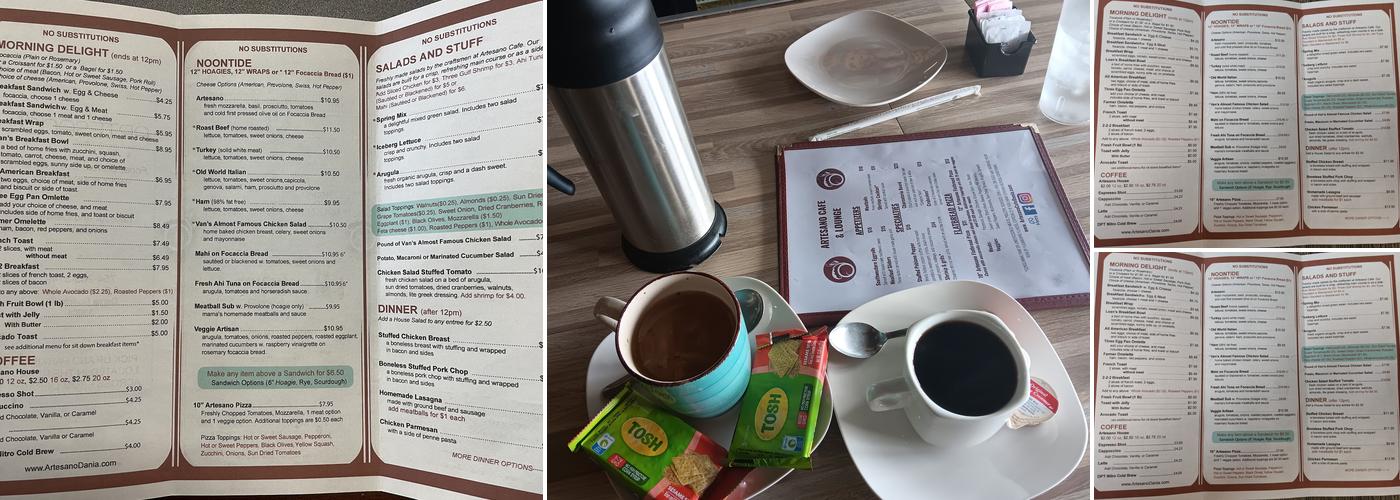 Artesano Cafe & Lounge Menu