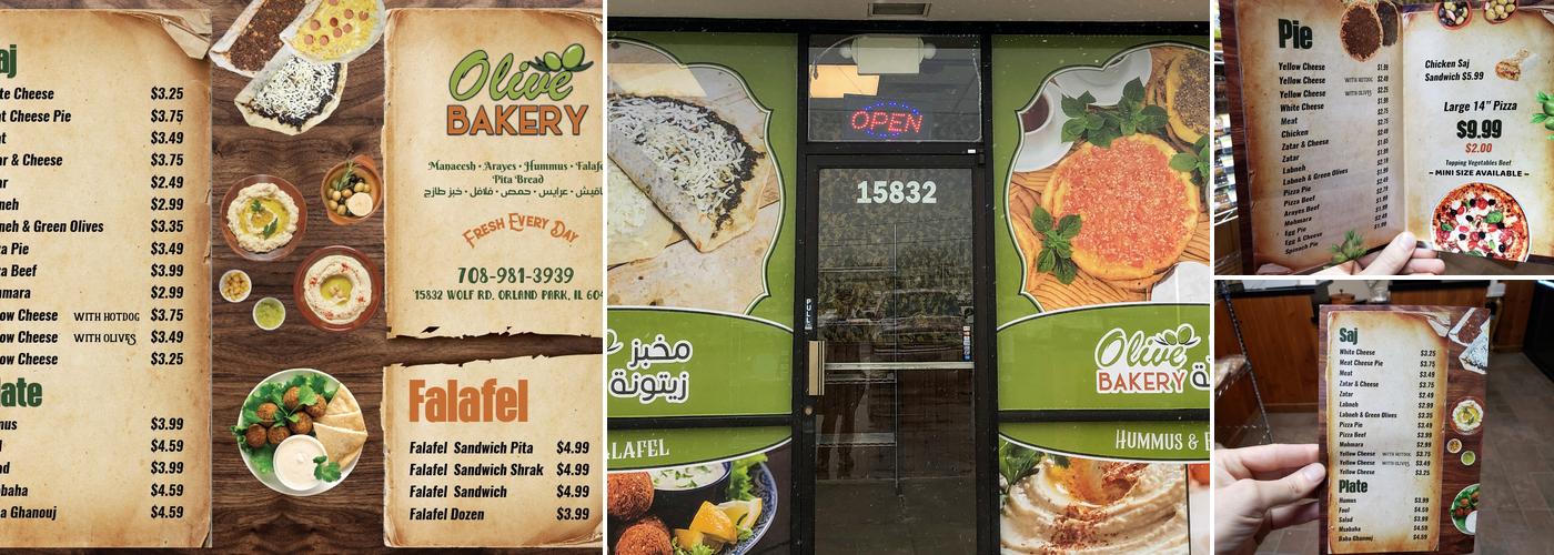Olive Bakery Menu