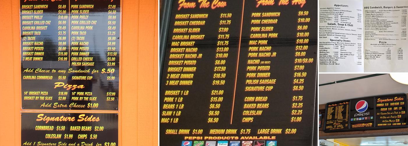 Ritchie's Smokin' BBQ Menu