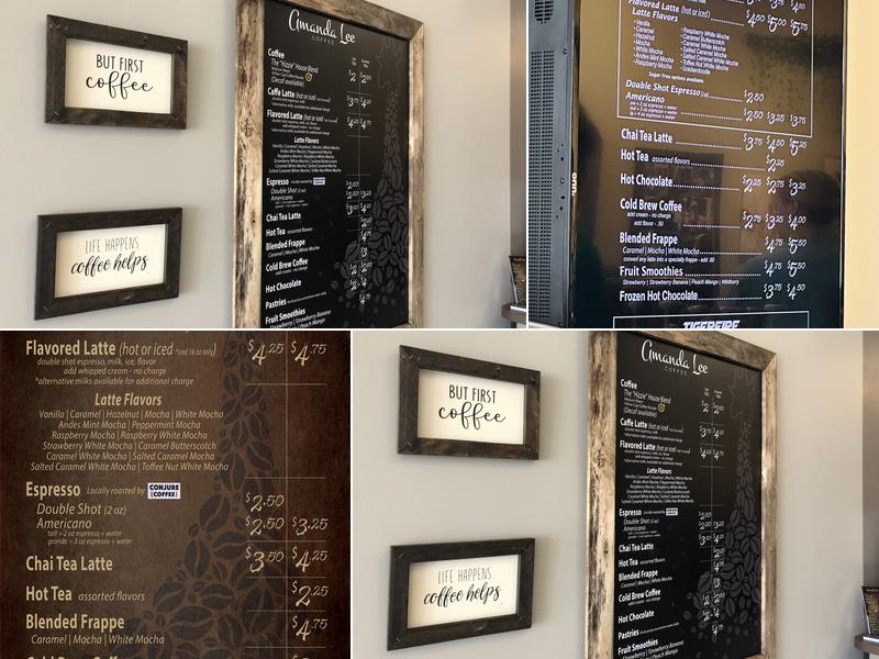 Amanda Lee Coffee Menu