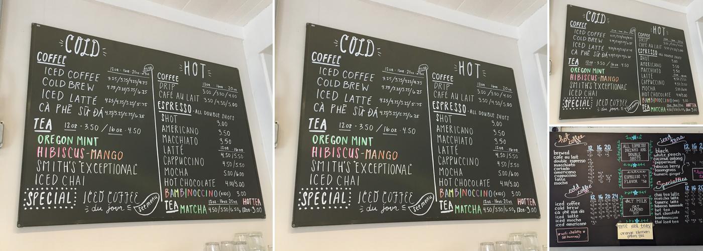 Petite Clouet Café Menu