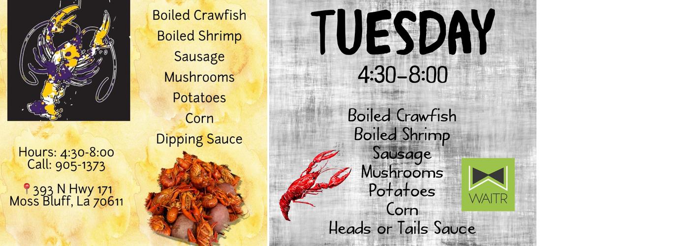 Heads or Tails Seafood Menu