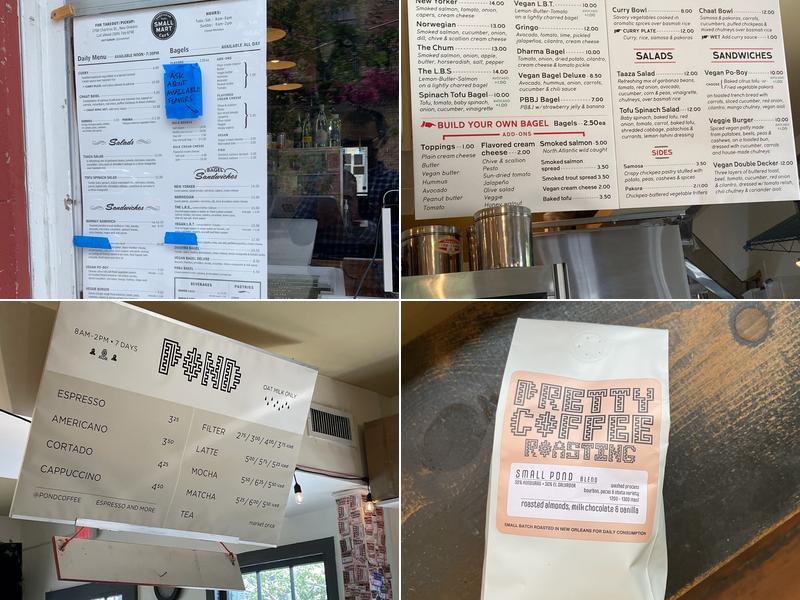 Pond Coffee Menu