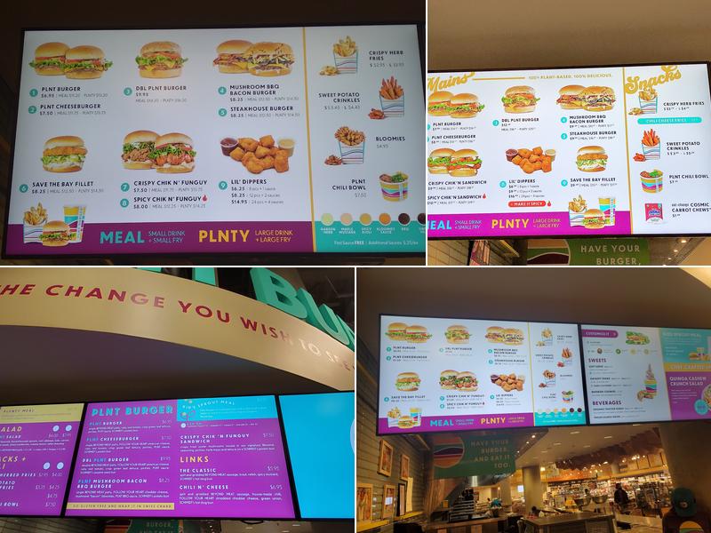 PLNT Burger Menu