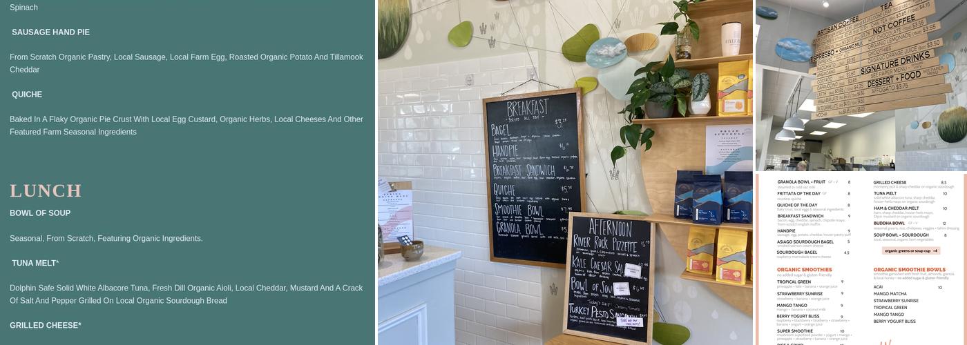 River Rock Coffee & Tea Menu