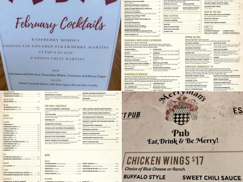 Merryman's Pub Menu