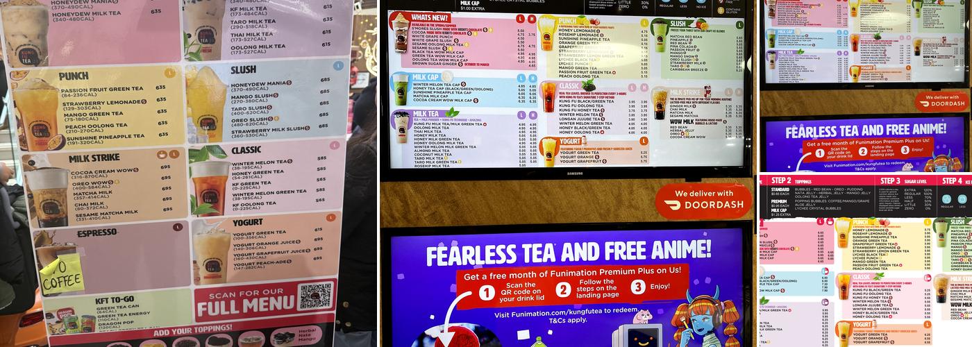 kung fu tea Menu