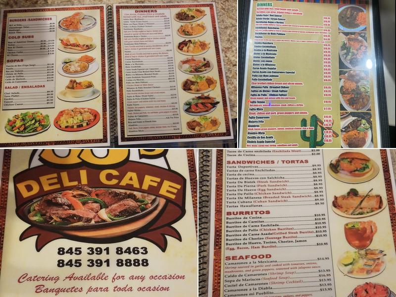 BJ's Deli Cafe’ Menu