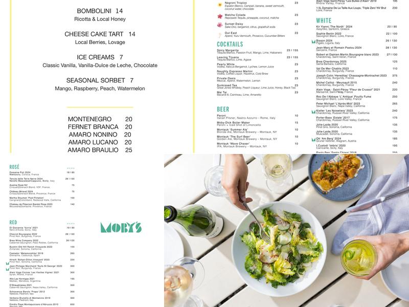 Moby's Menu