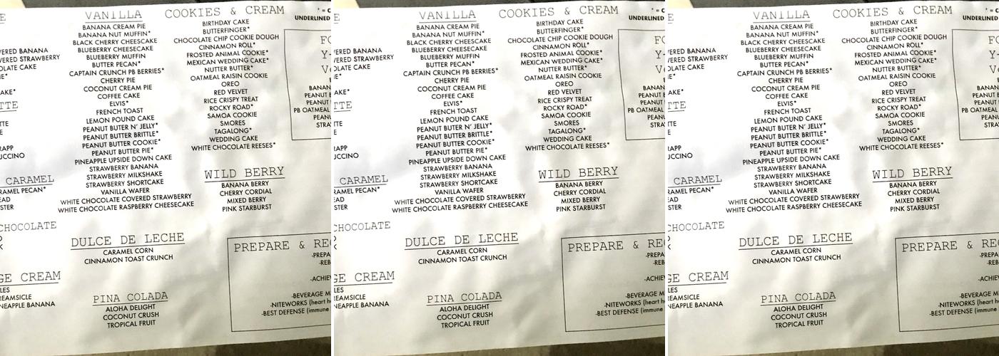 Herbalife Poland Nutrition Menu