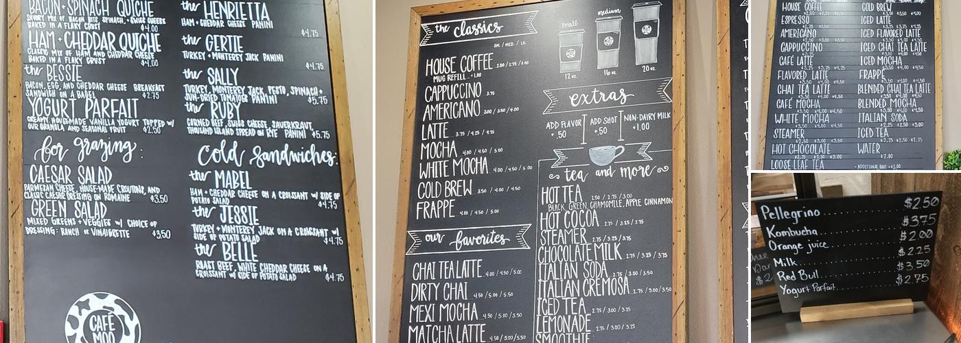Café Moo Menu
