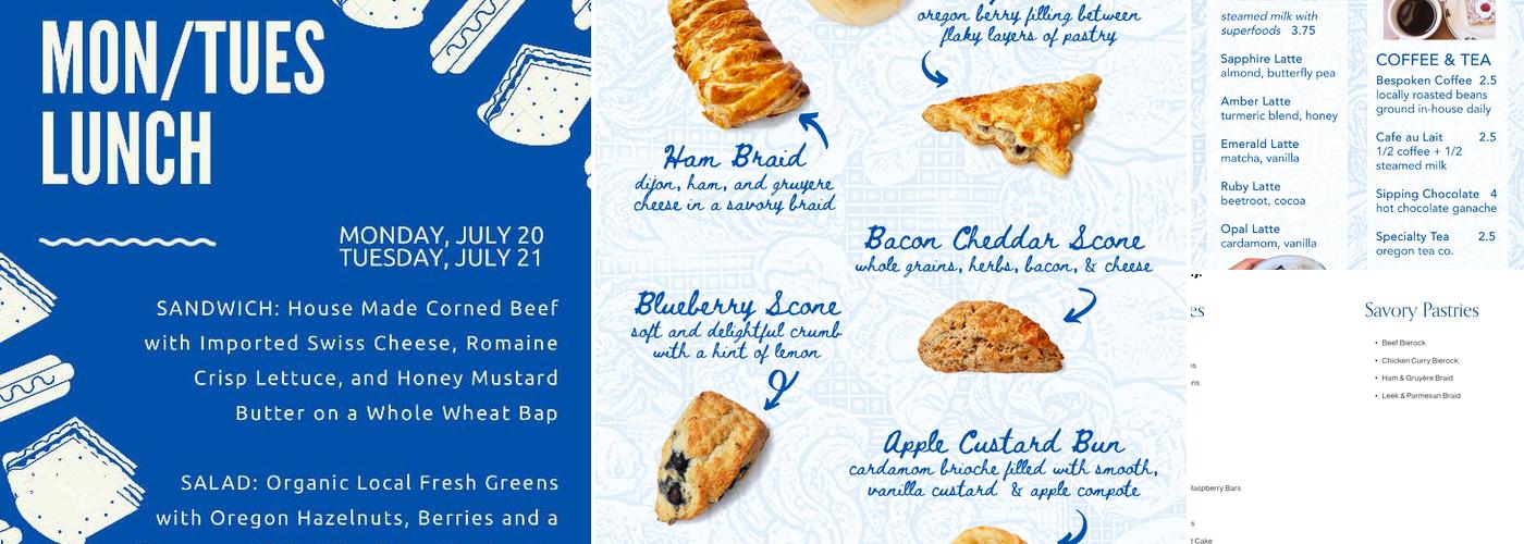 Hazella Bake Shop Menu