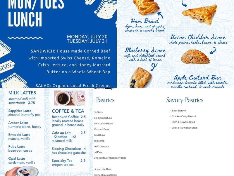 Hazella Bake Shop Menu