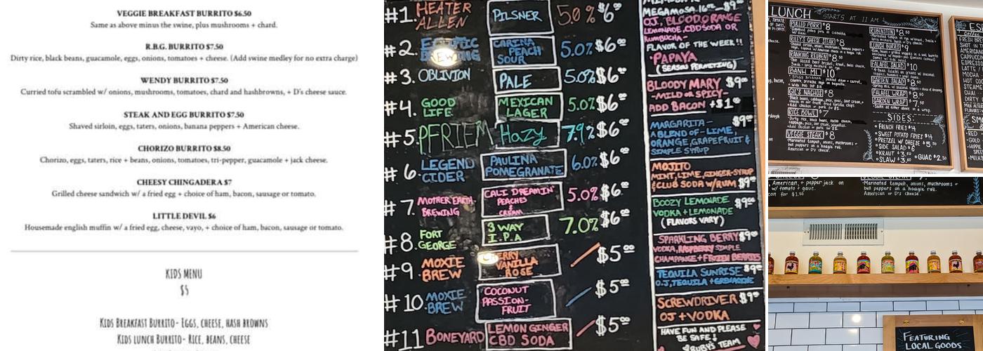 Ruby's on Genessee Menu