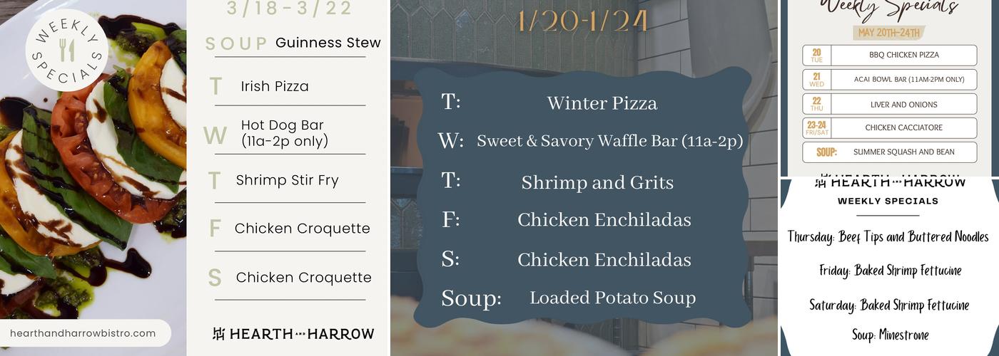 Hearth & Harrow Menu