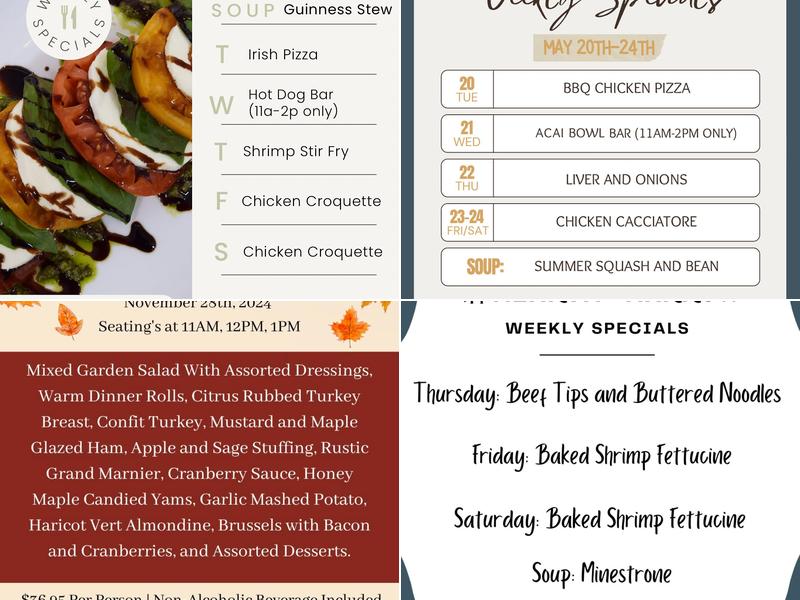 Hearth & Harrow Menu