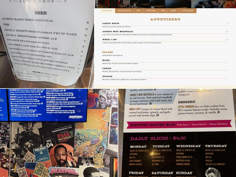 Empire Slice Shop - Nichols Hills Menu