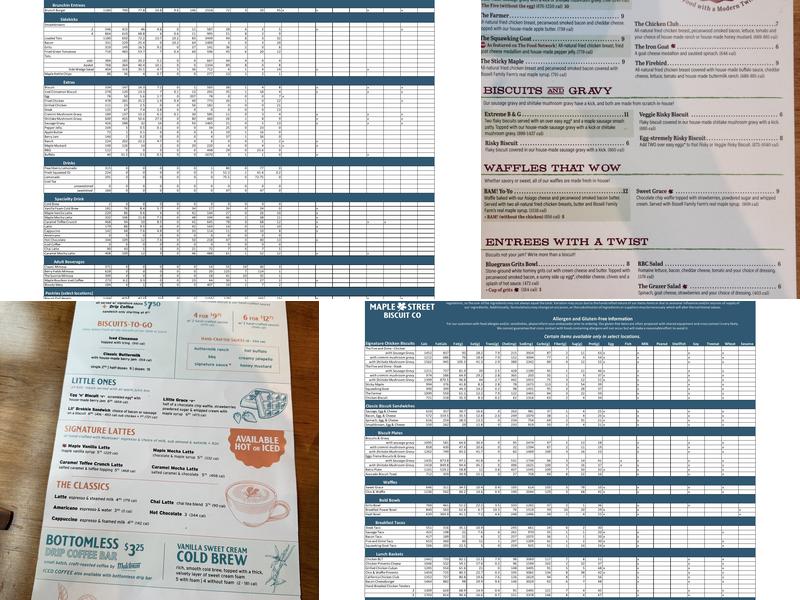 Maple Street Biscuit Company Menu